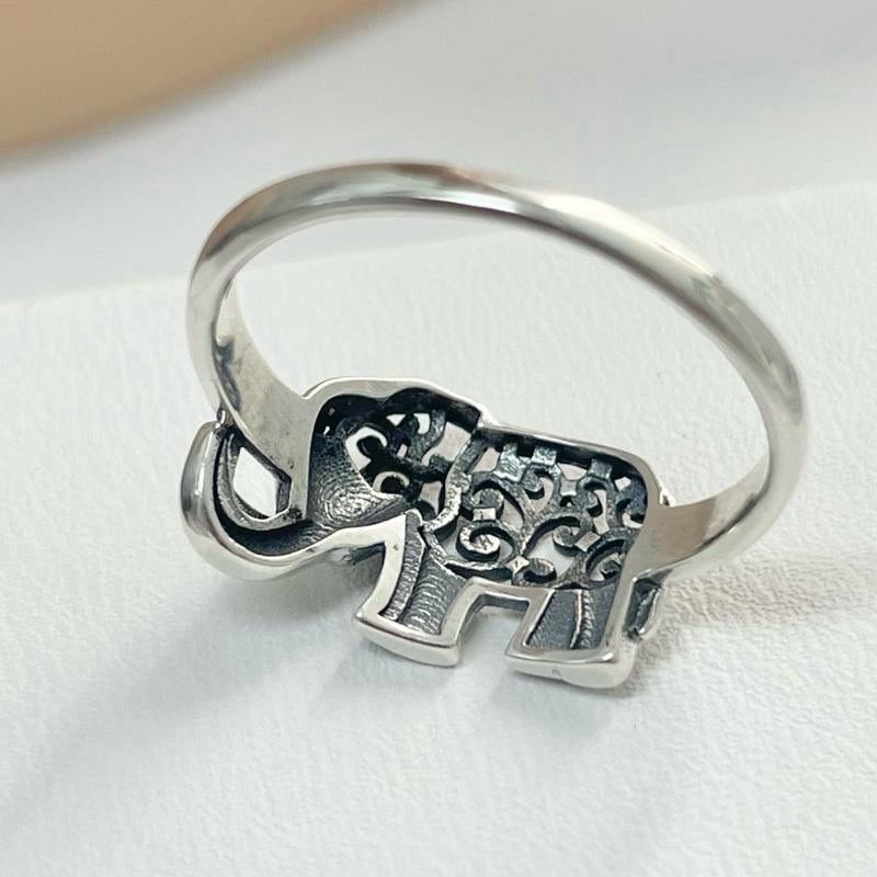 Sterling Silver 925 Elephant Ring