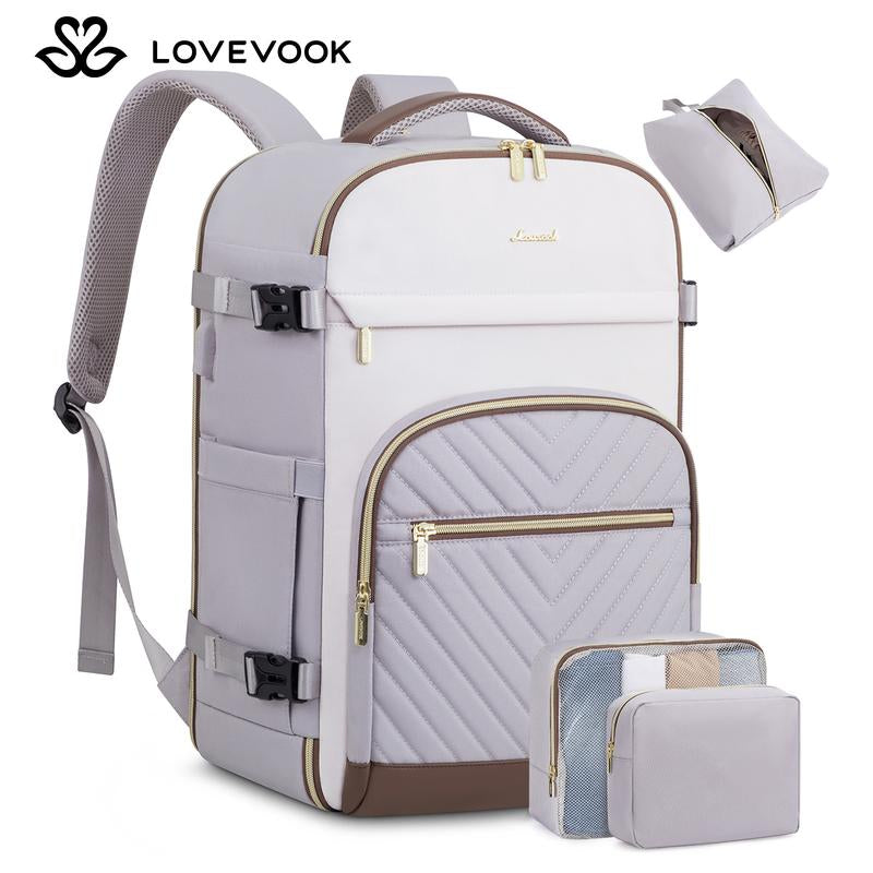LOVEVOOK Fall Travel Backpack for Women,Carry on Backpack for Airplanes,15.6&17.3“Laptop Personal Item Travel Bag,Tsa Approved Carry on Luggage,Waterproof Weekender Business Hiking Bag