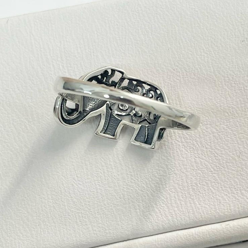Sterling Silver 925 Elephant Ring