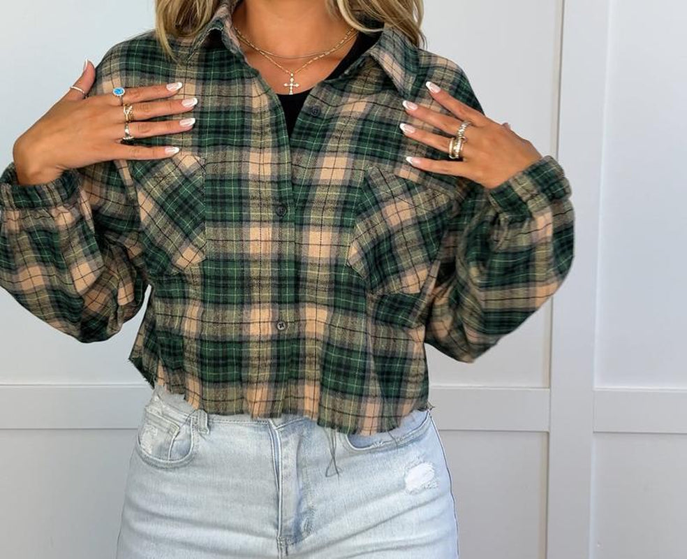 Rory Plaid Cropped Flannel