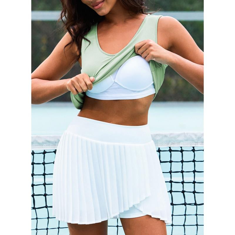 Dokotoo Tank Top with Built in Bra for Women Casual Summer Sleeveless Tops Slim Fitted V Neck Ruched Cami Shirts