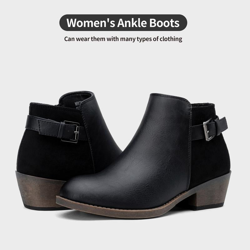 Women'S 9617 Fashion Boots Chunky Low Heel Western Boots Ankle Booties