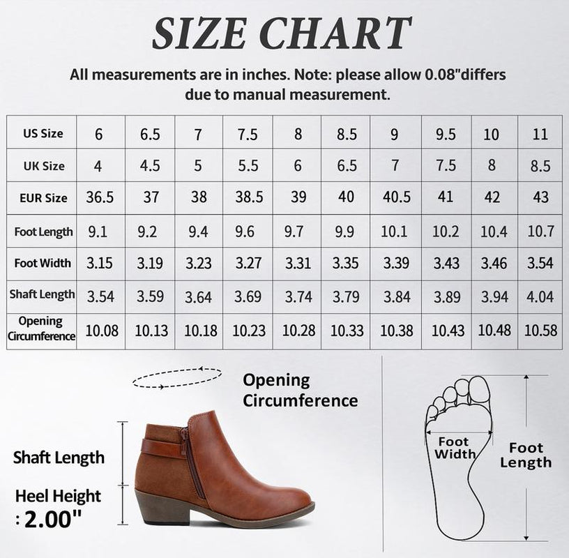 Women'S 9617 Fashion Boots Chunky Low Heel Western Boots Ankle Booties