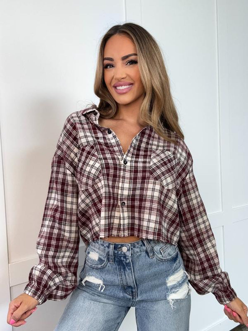 Rory Plaid Cropped Flannel