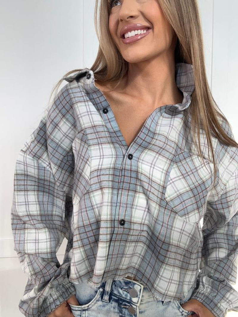 Rory Plaid Cropped Flannel