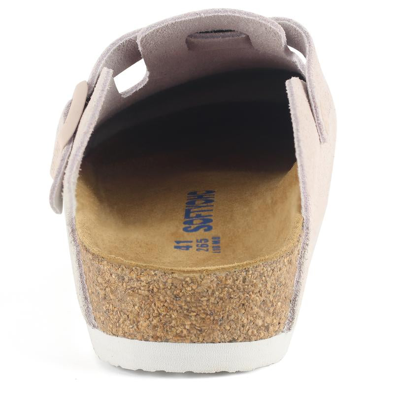 SOFTYOHO Clogs for Women Men, Mules with Arch Support and Adjustable Buckle, Suede Leather Cork Footbed Potato Shoes Footwear Boy Comfort Nail