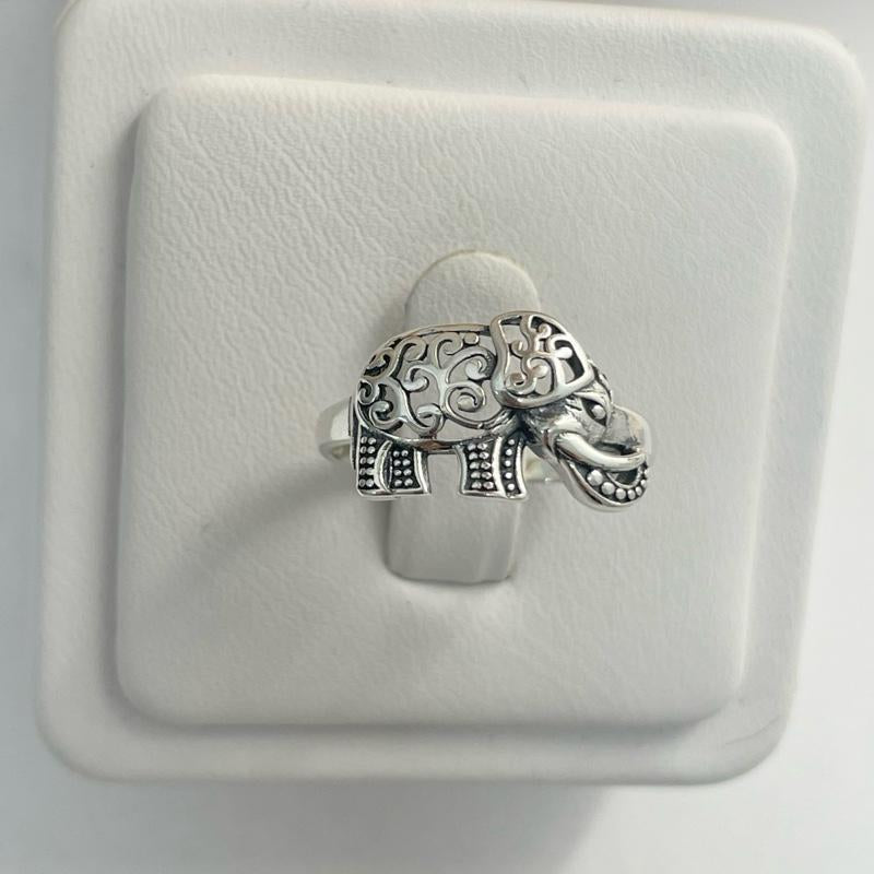 Sterling Silver 925 Elephant Ring
