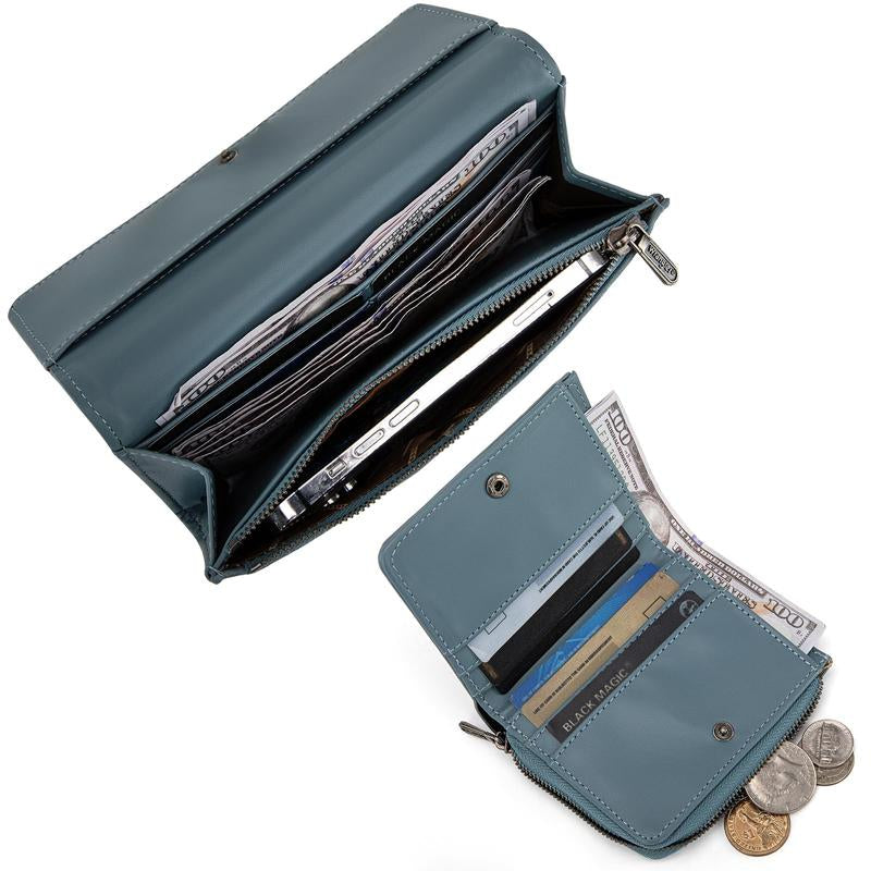 Wrangler Women'S Wallet Set RFID Blocking Wallet Large Wallets for Women Woman Credit Card Wallet
