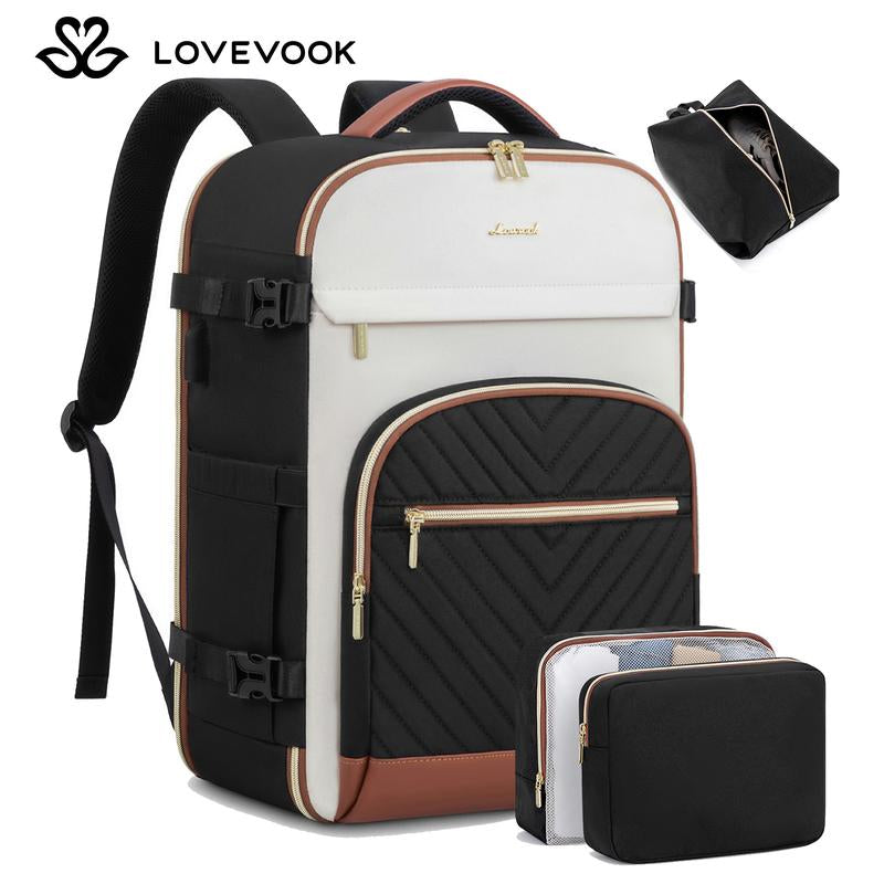 LOVEVOOK Fall Travel Backpack for Women,Carry on Backpack for Airplanes,15.6&17.3“Laptop Personal Item Travel Bag,Tsa Approved Carry on Luggage,Waterproof Weekender Business Hiking Bag