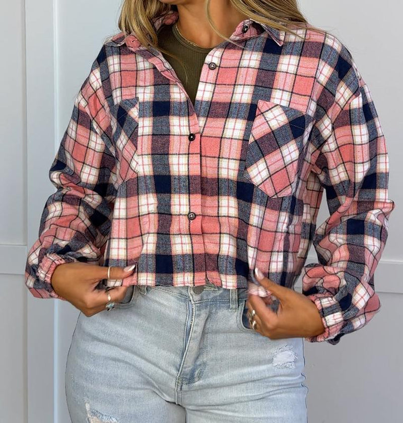 Rory Plaid Cropped Flannel