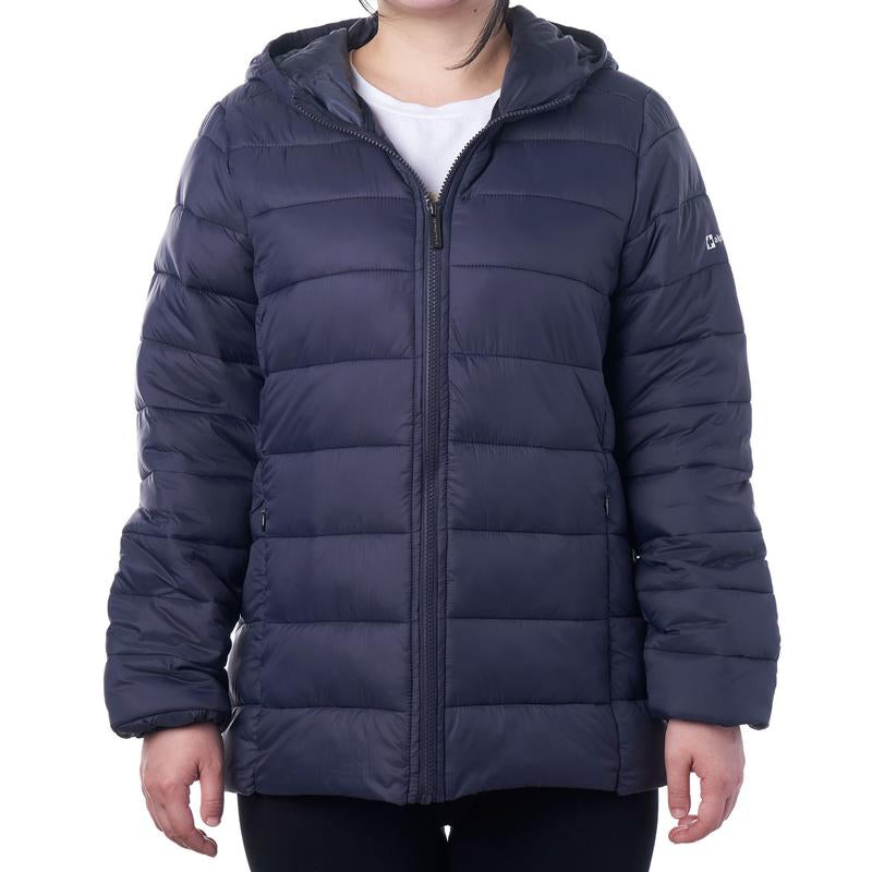 Alpine Swiss Eva Womens down Alternative Puffer Jacket Hooded Light Packable Coat