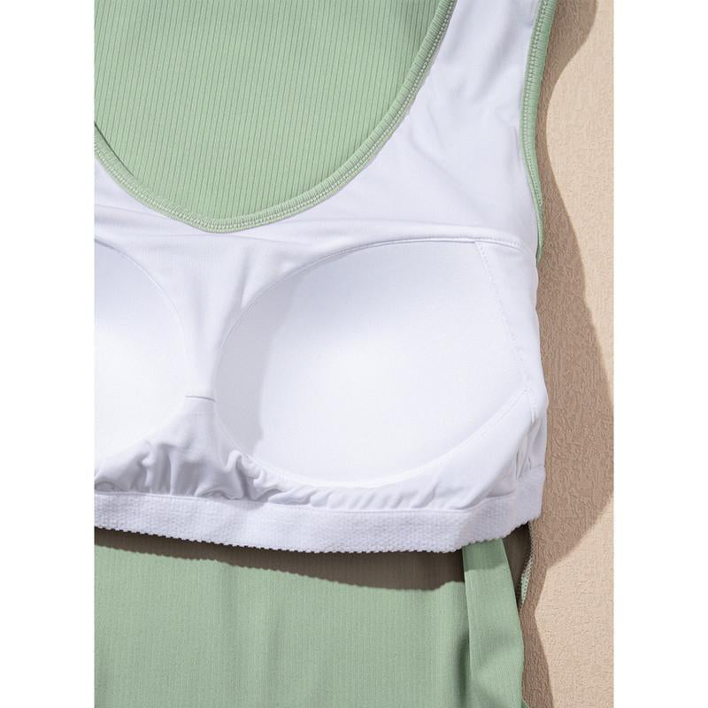 Dokotoo Tank Top with Built in Bra for Women Casual Summer Sleeveless Tops Slim Fitted V Neck Ruched Cami Shirts