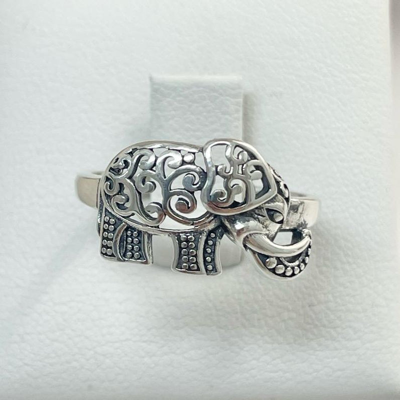 Sterling Silver 925 Elephant Ring