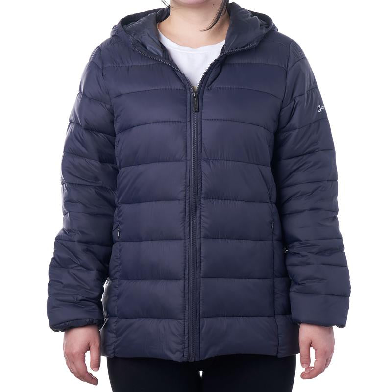 Alpine Swiss Eva Womens down Alternative Puffer Jacket Hooded Light Packable Coat