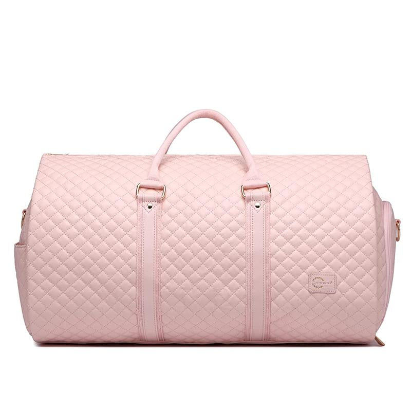 SEYFOCNIA Convertible Carry on Garment Bag for Women,Leather Garment Bags for Travel with Shoe Pouch 2 in 1 Hanging Suitcase Suit Bag for Women Travel Bags for Women Duffle Bag Garment Bag Gifts