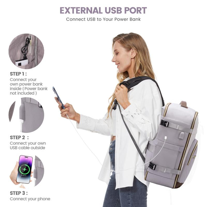 LOVEVOOK Fall Travel Backpack for Women,Carry on Backpack for Airplanes,15.6&17.3“Laptop Personal Item Travel Bag,Tsa Approved Carry on Luggage,Waterproof Weekender Business Hiking Bag