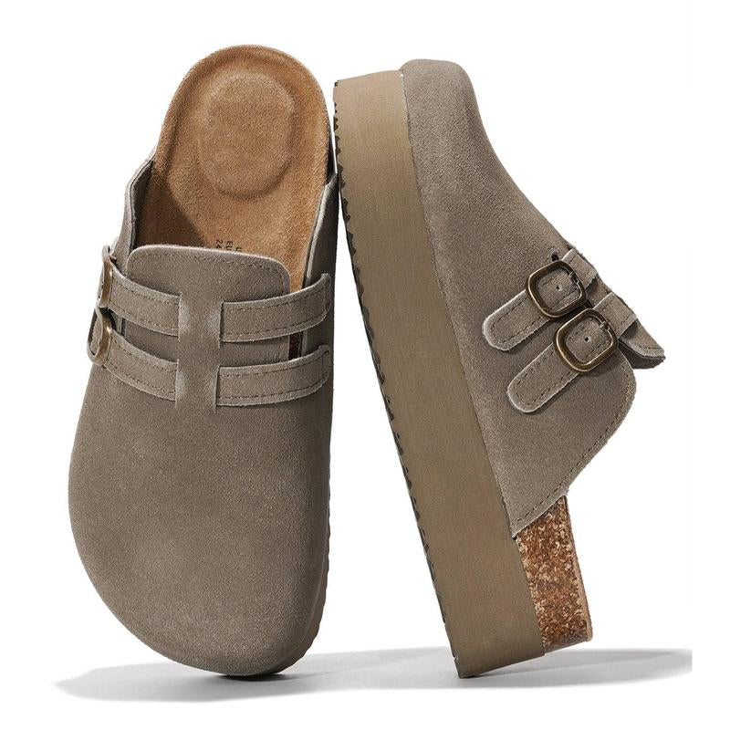 Project Cloud | "Stephi" Genuine Leather Clogs for Women | Memory Foam | Lightweight | Non-Slip