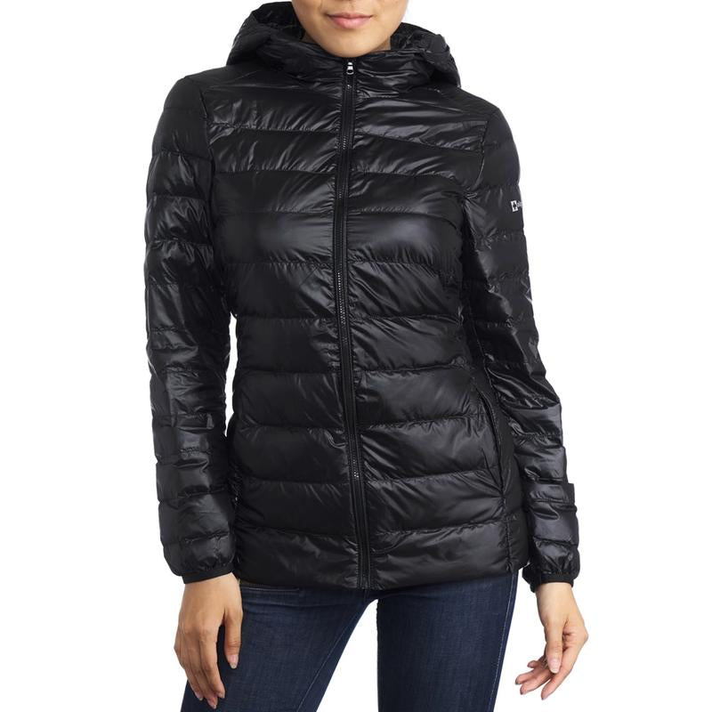 Alpine Swiss Eva Womens down Alternative Puffer Jacket Hooded Light Packable Coat