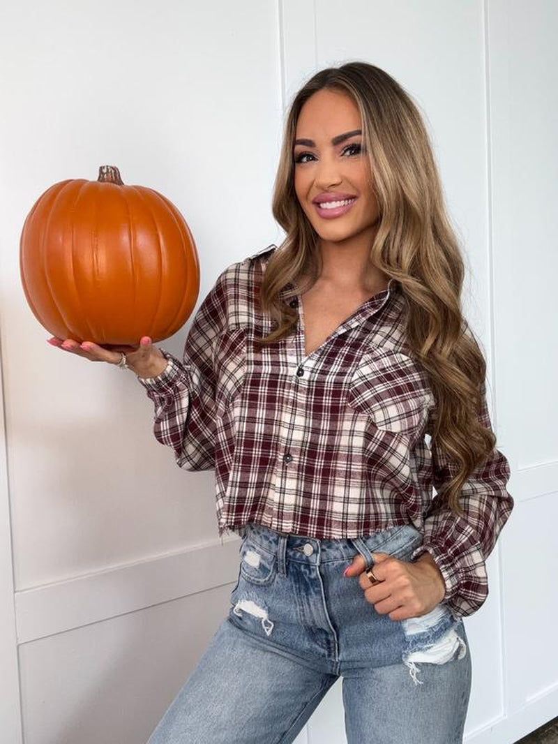 Rory Plaid Cropped Flannel