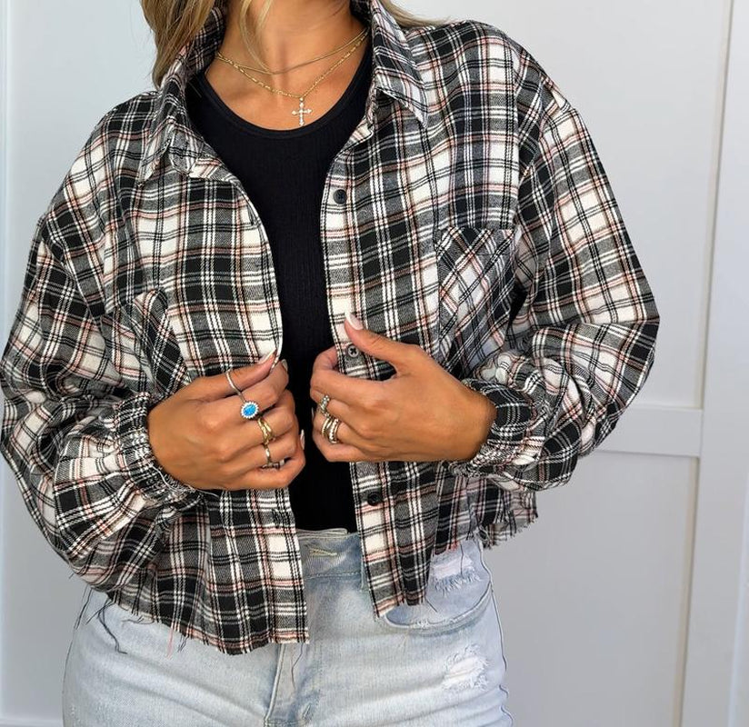 Rory Plaid Cropped Flannel