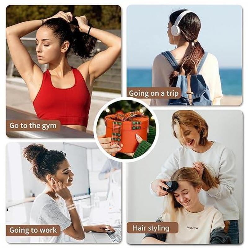 30 Seamless Cotton Strands,Hairbands Suitable for Thick Hair,Simple Ponytail, Fixed Headband, Hair Accessories Withomagut Creases or Dae Scrunchie. Scrunchies