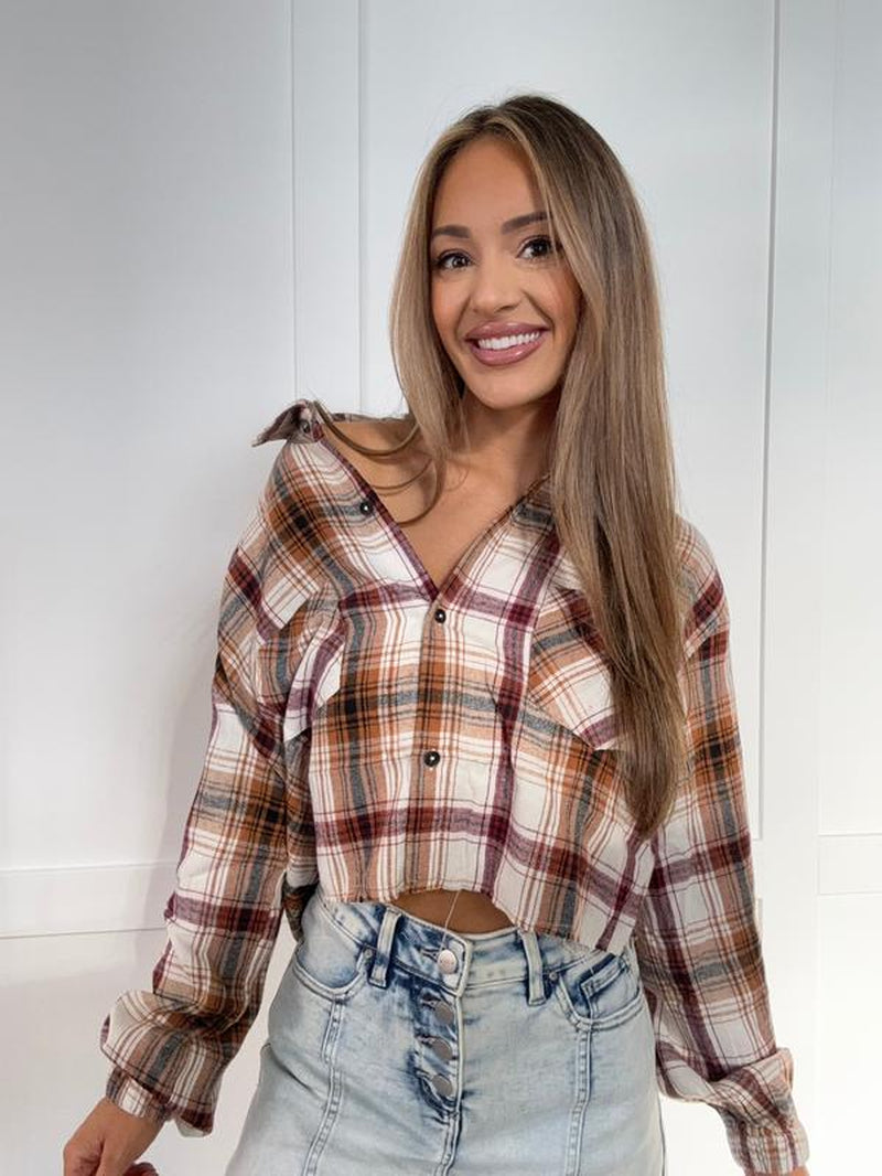 Rory Plaid Cropped Flannel